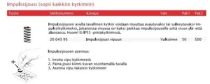 Impulssijousi ELKO - IMPULSSIJOUSI ELKO RS16/ PLUS IMPULSSIJOUSI KYTKIMILLE