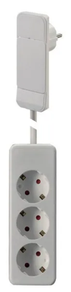 Jatkojohto Bachmann Flat 3-OS 1.6m OHUT SCHUKO VA IP20