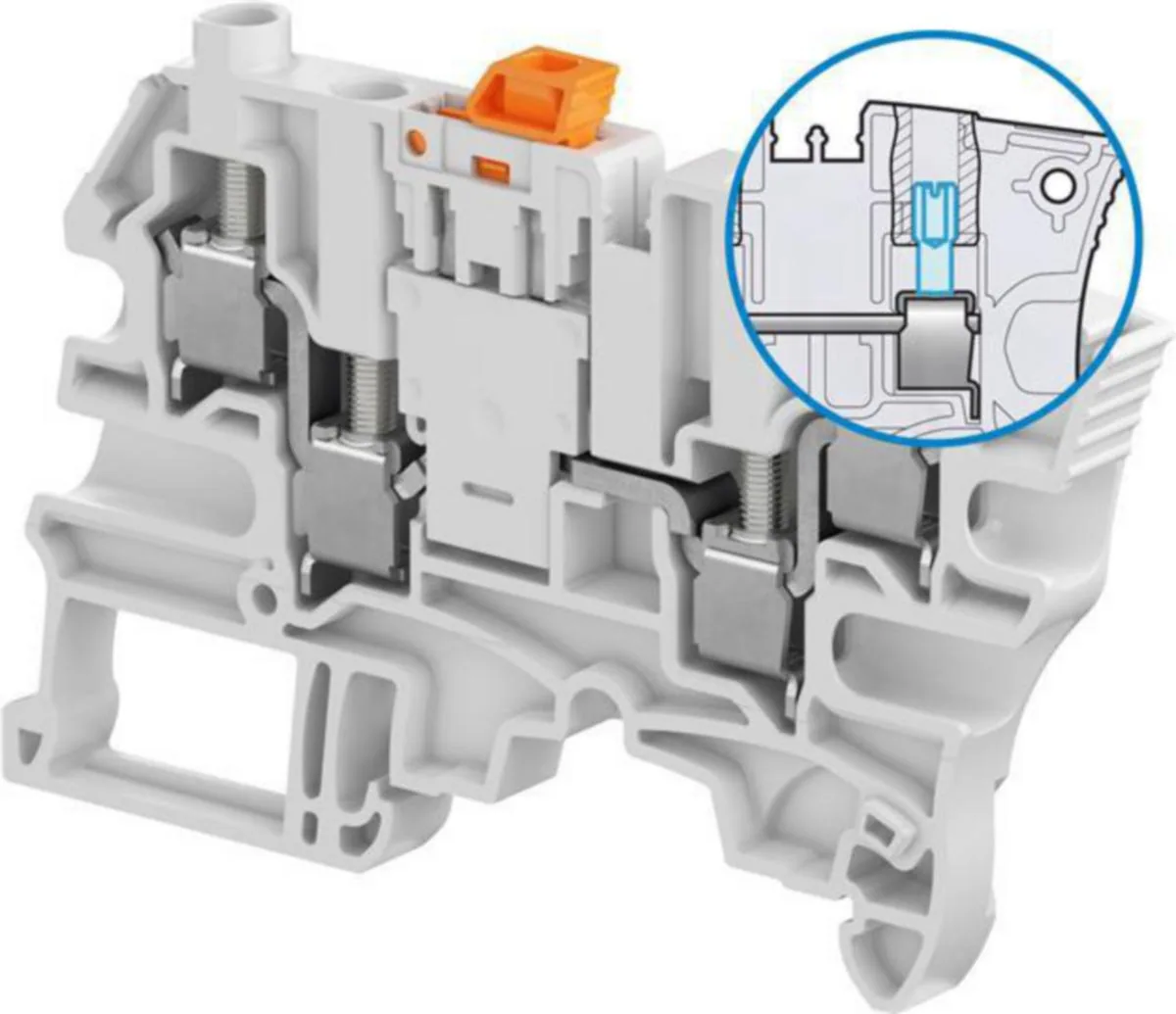Riviliitin TE / ABB Entrelec -liittimet HARMAA, LEV:6MM, JOHTO:6MM2