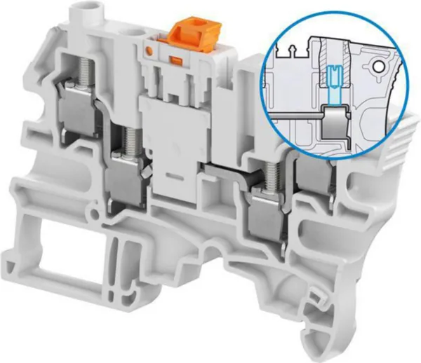 Riviliitin TE / ABB Entrelec -liittimet HARMAA, LEV:6MM, JOHTO:6MM2