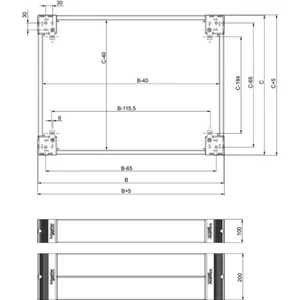 Sokkeli Schneider Electric Universal Enclosures - SOKKELI UNIVERSAL ENCLOSURES SOKKELI ETU- JA TAKA 100X800