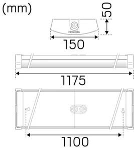 Teollisuusvalaisin roiskevesi Hide-a-lite Liteline G2 - TEOLLISUUSVALAISIN LITELINE G2 IP44 5650lm 40W 3/4K WH DA CLO