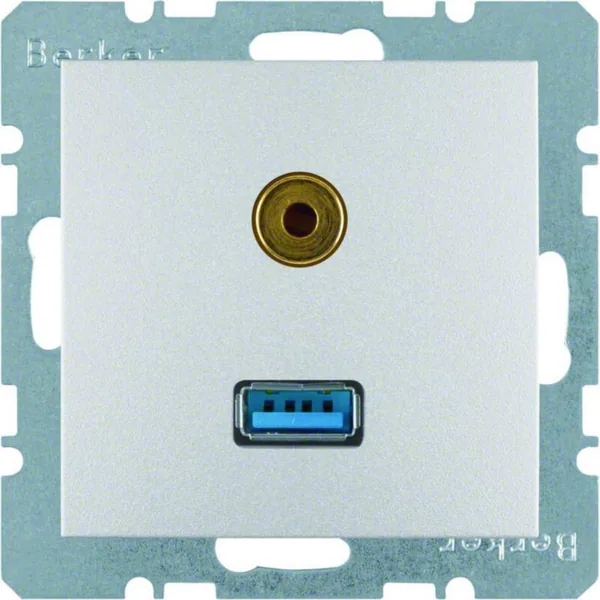 AV-rasia Hager S.1 USB/3.5MM AUDIO UK ALU