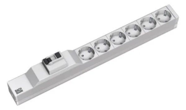 Jatkopistorasia Bachmann 19" PDU 1U, 6 X PR +VIKAV.SJ