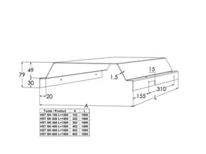 Kaapelitien kansi Meka KS tikashylly - KAAPELITIEN KANSI TIKASH. MEKA HST SK-150 L=1500