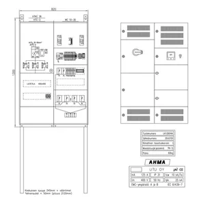 Latausasemakeskus UTU Ahma LK, lähdöt 63A - LATAUSASEMAKESKUS AHMA LK12604X (80A/100A/125A)