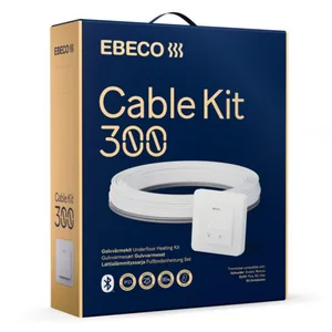 Lattialämmityskaapeli Ebeco Cable Kit 300 - LATTIALÄMMITYSKAA CABLE KIT300 11W/M,8,9M,100W+EB300