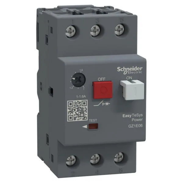 Moottorinsuojakatkaisija Schneider Electric Easy TeSys GZ1E,AC-3,3P,1..1.6A