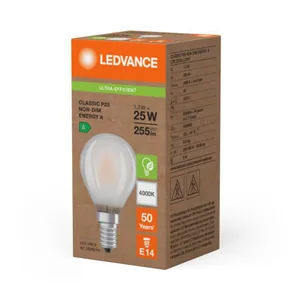 Pienkupulamppu Ledvance Super-Efficient - PIENKUPULAMPPU LEDVANCE CLP 1,2W/840 250LM E27 FR ELA