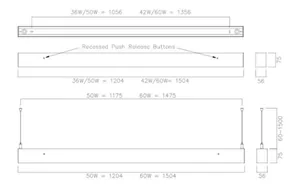 Ripustusvalaisin Black Box NVC - RIPUSTUSVALAISIN NVC DALLAS D/I 50W5780LM 3/4K O DA
