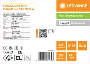 Sähköinen lisätarvike Ledvance Floodlight PFM - SÄHKÖINEN LISÄT.FLOODLIGHT PFM FL MAX PSU 1200W DALI-2