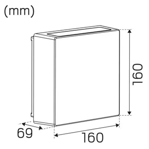 Seinävalaisin ulko Hide-a-lite Pixo - SEINÄVALAISIN ULKO PIXO IP65 3560LM 42W 2/3/4K WH DIM