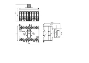 Vaihtokytkin Katko LoadSafe KU 16-40A - VAIHTOKYTKIN KU16-40A 4X25A 400V 11KW CT