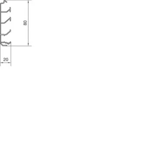 Asennuslista Hager Tehalit.SL - ASENNUSLISTA TEHALIT.SL SL20080 PVC 20X80X2000 LED-AS.