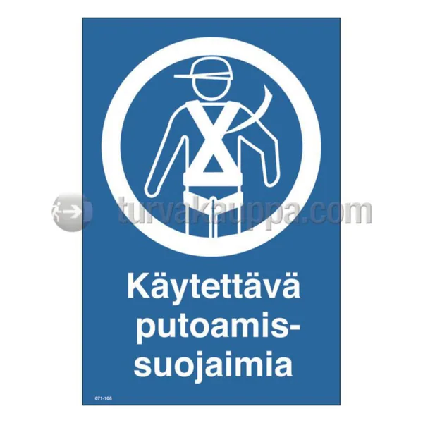 Merkintäkilpi SWM yleiset muovia KÄYTET. PUTOAMISS. 200x300 MU