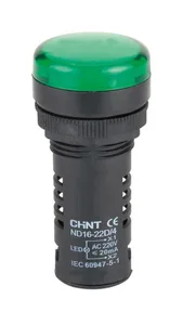 Merkkilamppu Chint ND16 - MERKKILAMPPU ND16 LED 24V AC/DC VIHREÄ