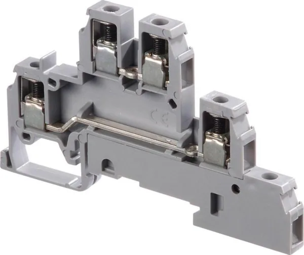 Riviliitin kaksikerros TE / ABB Entrelec -liittimet 6MM, JOHTO:4MM2, 2XLÄPISYÖTTÖ