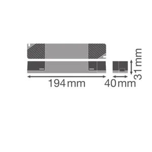 Elektroninen liitäntälaite Ledvance DR Value CV - ELEKTR. LIITÄNTÄLAITE LEDVANCE DR VAL 60W/220-240/24V ON/OFF