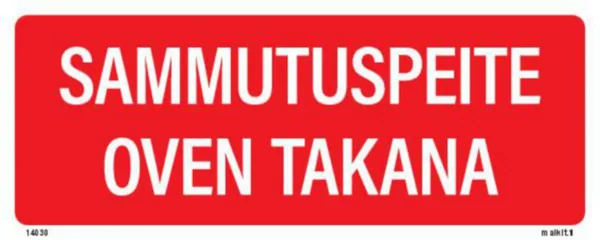 Merkintätarra Malkit Paloala SAMMUTUSPEITE OVEN TAK.200X80