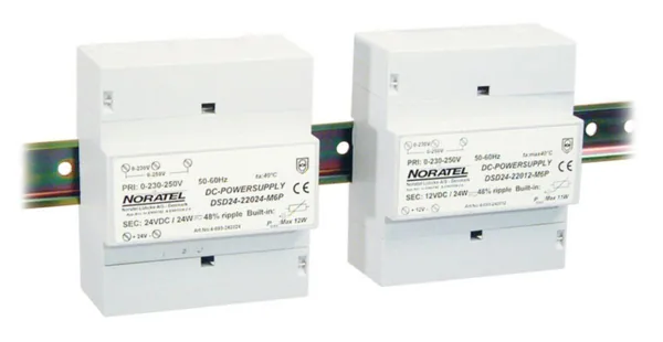 Virtalähde Noratel DC IP40 DSD 35 mm DIN-kiskoon DSD24-22012M6P 24W 2A <48% DIN