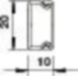 Asennuskanava+kansi OBO LFS WDKH HF - ASENNUSKANAVA LFS WDKH-10020RW,HF 10X20X2000