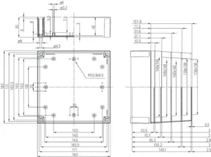 Asennuskotelo PC Fibox MNX 180x180 - ASENNUSKOTELO PC FIBOX PC 175/60 HG