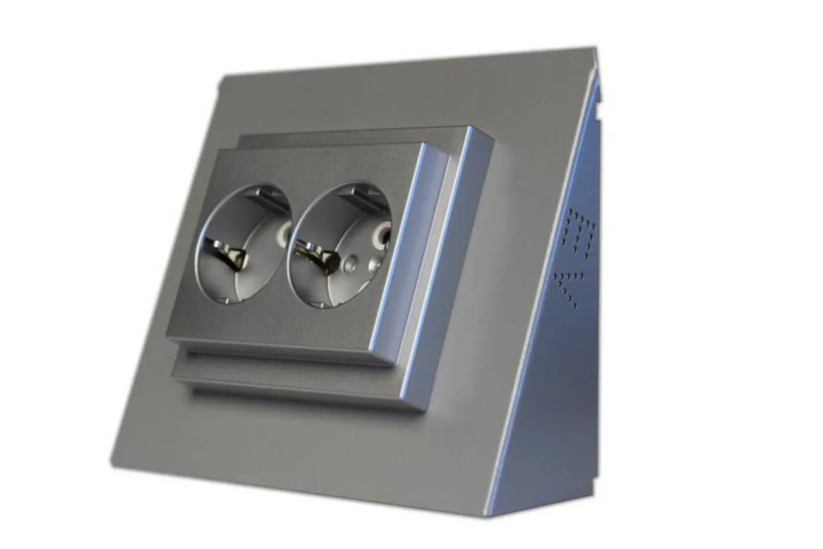 Pistorasia Elektro-Valo, kulma-asennettava - PISTORASIA ELEKTRO-VALO 2-OS SCHUKO HAR KULMA