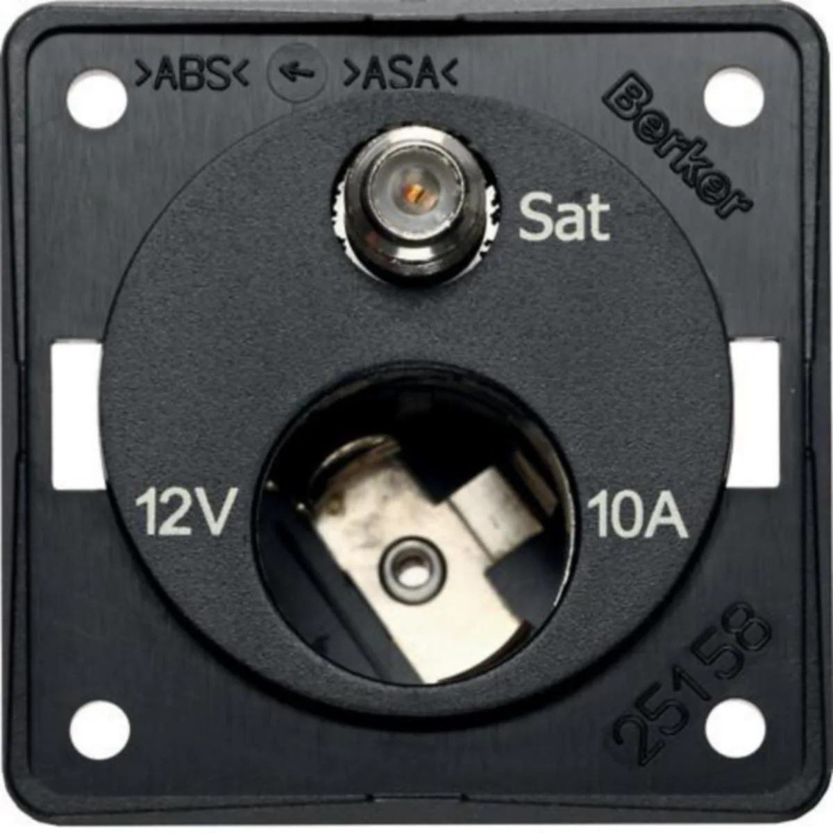 Pistorasia Hager Integro Flow 1AP/10A/12V +SAT IEC black