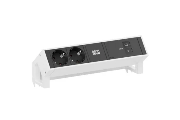 Pistorasiapaneelit DESK 2 Bachmann 2X PR+USB C/C 100W VAL