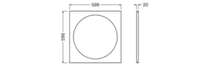 Peitelevy Ledvance Panel PFM - MEKAANINEN LISÄTARV PANEL PFM PL 600 CIRCULAR CUT OUT