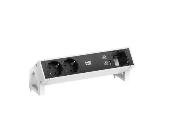 Pistorasiapaneeli DESK2 2X PR + USB A&C 22W + CM