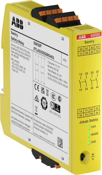 Turvarele ABB Jokab Safety SENTRY SSR32P, PUSH- IN