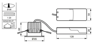 Alasvalo Philips CoreLine Recessed Spot - ALASVALO CORELINE 1000LM 830 10W D68 WH KIINTEÄ