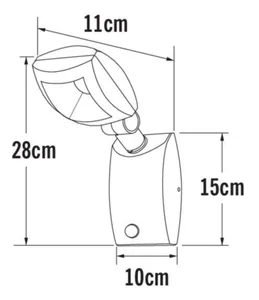 Tunnistinvalaisin Konstsmide Latina - TUNNISTINVALAISIN KONSTSMIDE LATINA 7937-370 IP54 3W ANT