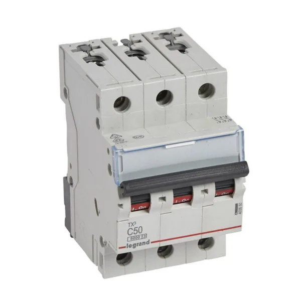 Johdonsuojakatkaisija Legrand TX3 C-käyrä 3-nap. 6kA, JSK, 3-NAP. C50, 6KA