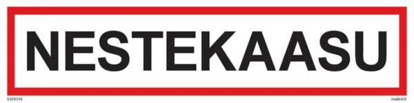 Merkintätarra Malkit Paloala NESTEKAASUA 400X100