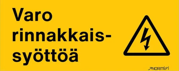 Merkintätarra Normiopaste VARO RINNAKKAISSYÖTTÖÄ