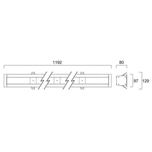 Upotuskehys Sylvania Otao Linear - MEKAANINEN LISÄTAR OTAO LINEAR UPOTUSKEHYS 1200 MM