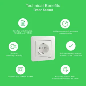 Ajastin Schneider Electric Exxact - AJASTIN EXXACT AT+1S/15M-8H 1S/16A IP20UP VAL