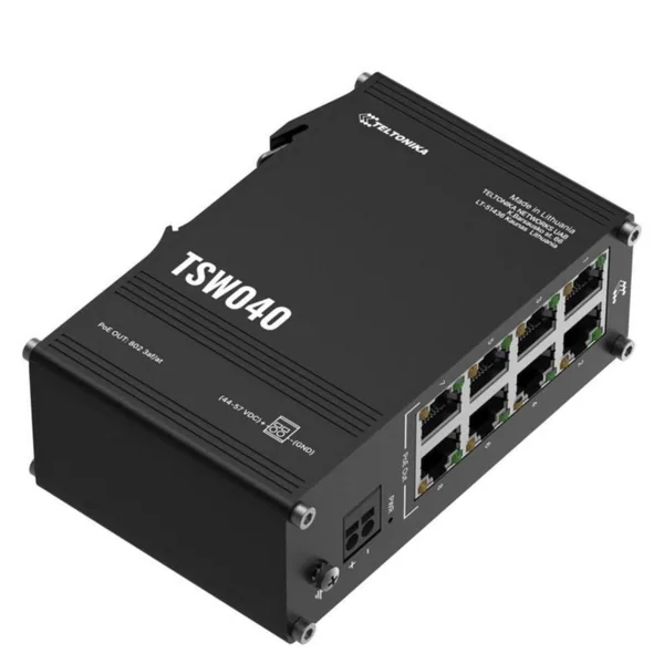 Ethernet kytkin Teltonika 8PORT 10/100 INDUSTRIAL POE+