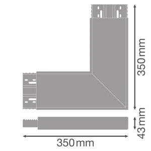Mekaaninen lisätarvike Ledvance Linear IndiviLED - MEKAANINE LISÄTARVIKE LEDVANCE LN INV CORNER CONNECTOR BK
