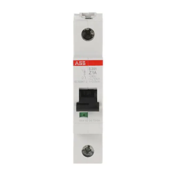 Johdonsuojakatkaisija ABB Z-käyrä 1-nap S201-Z1 Z1A