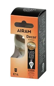 LED-lamppu Airam Antique - LED-LAMPPU AIRAM FG P45 822 225lm E14 AM