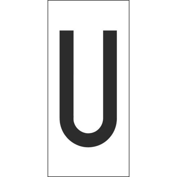 Merkintäkilpi Hammarprodukter H50 kirjaimet H-50 VALK. KIRJAIN U, PSS 25