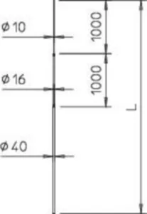 Sieppaustanko OBO TBS 101 3B- - YLIJÄNNITESUOJATARVIKE TBS 101 3B-6500 SIEPPAUSTANKO