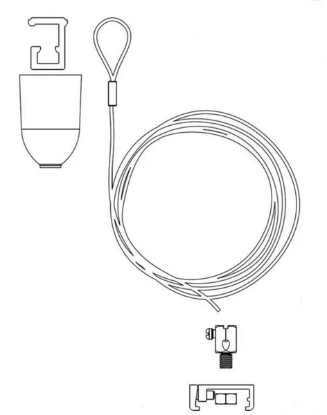 Vaijeriripustussetti SPW12SK GLOBAL Trac KISKOTARVIKE SPW12SK-3/1.5M VAIJERIRIP.SET