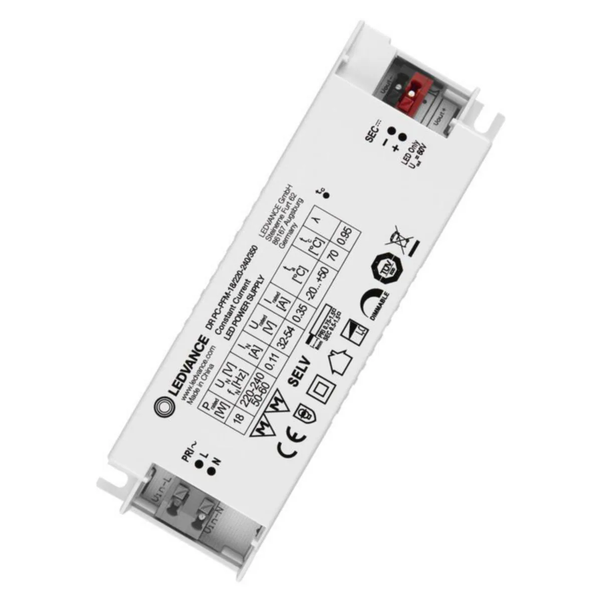 Elektroninen liitäntälaite Ledvance DR DS Performance CC DR PC-PFM PC-PFM-18/220-240/350