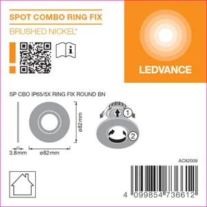 Mekaaninen lisätarvike Ledvance SPOT - MEKAANINEN LISÄTARV. LEDVANCE SP CBO RING FIX ROUND BN