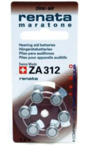 Paristo kuulokoje Renata ZA312. PR41 /BP6 1.4V/180mAh