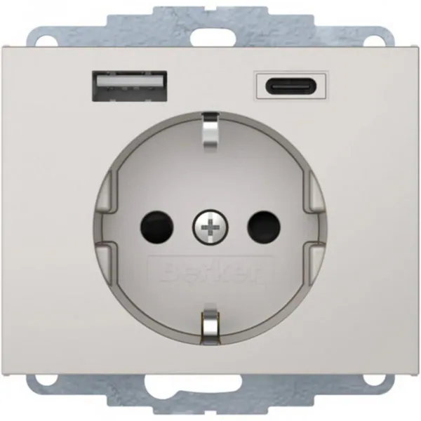 Pistorasia Hager Schuko/USB 1S/16A/IP20 USB A+C RST